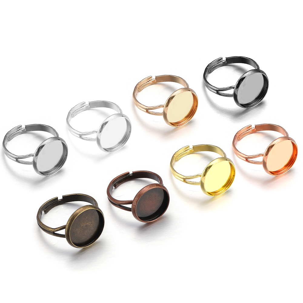 Ring Blank Adjustable - 10 Peças/Lote Base de Anel Ajustável