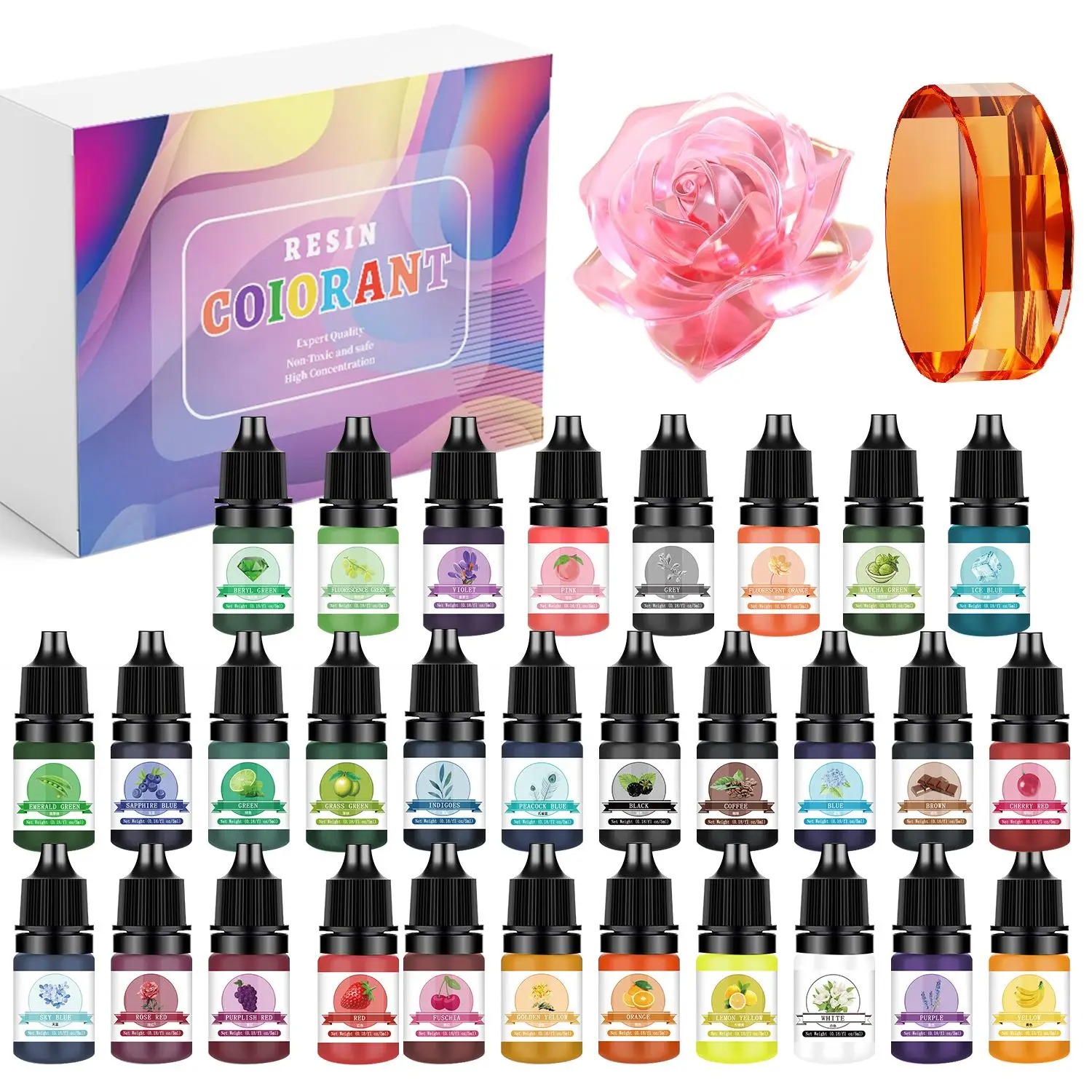 Jewelry Making Tutorial - 30 cores 5ml kits de pigmento