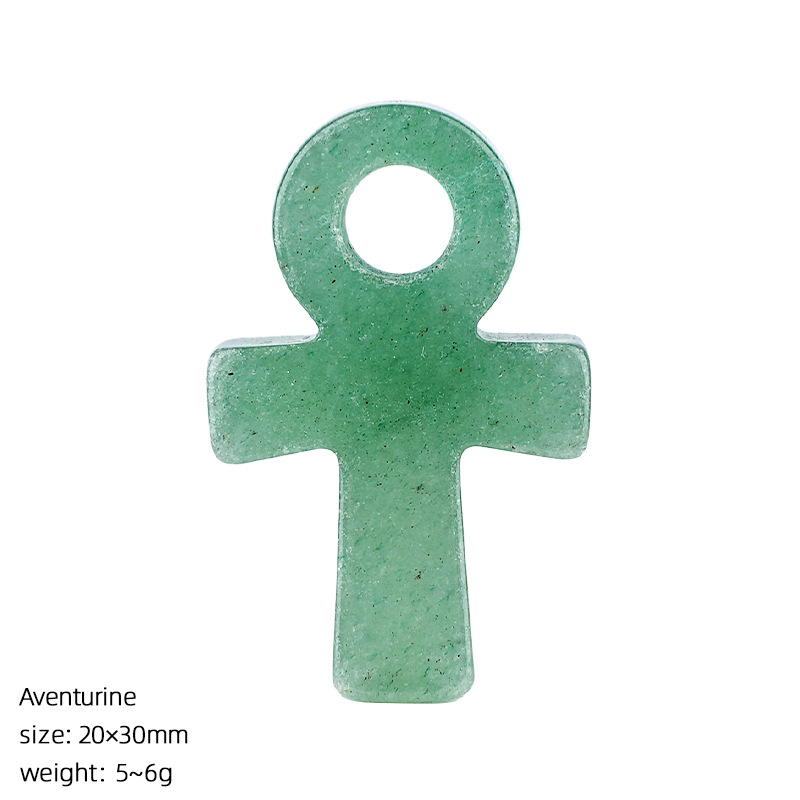 Jewelry Making Michaels - Pingente Cruz Ankh de Aventurina Verde,