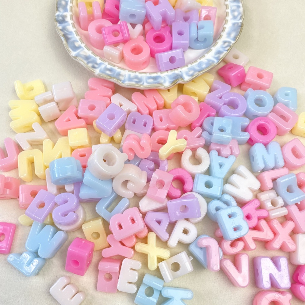 Jewelry Making Tutorial - 10/50/100PCS Contas de Letras de Acrílico
