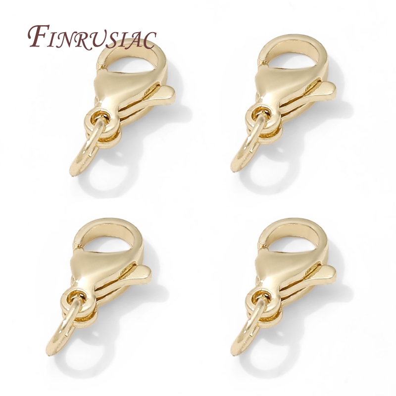 Jewelry Making Brass - Fechos lagosta banhados a ouro de