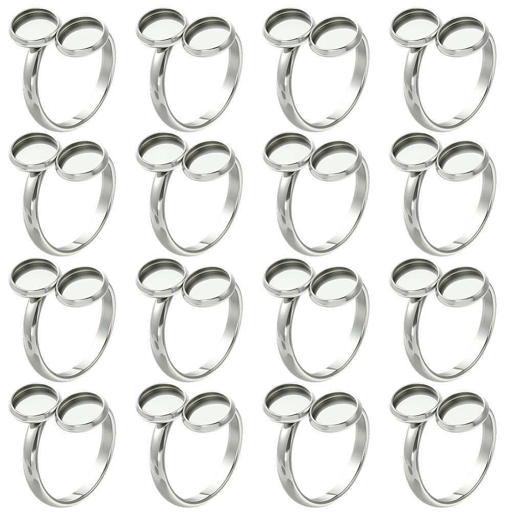 Ring Blank Adjustable - 16 Peças Base para Anel Aberta