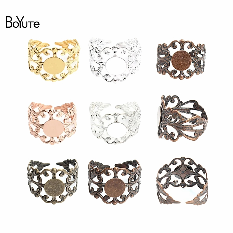 Ring Blank Adjustable - BoyuTe (20 peças/lote) 8MM Base de
