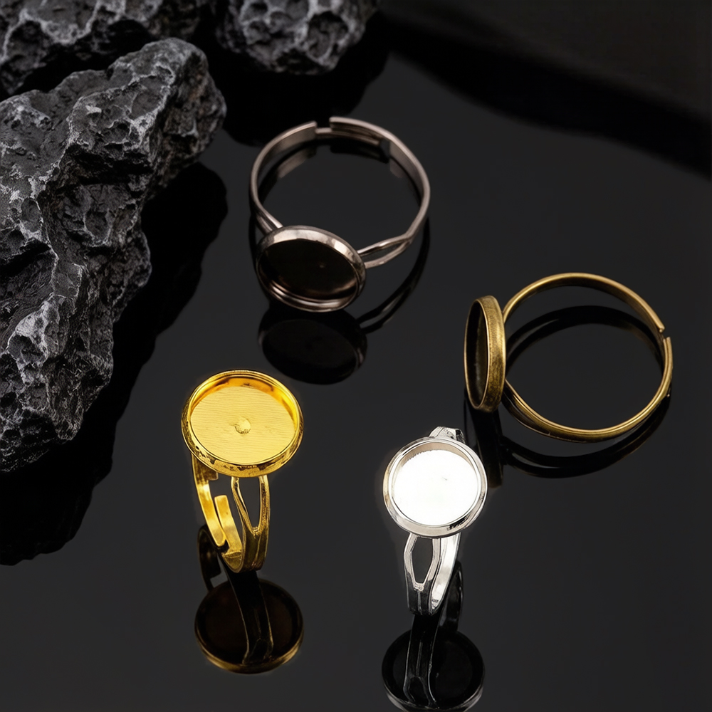 Ring Blank Adjustable - 10 peças/lote Base de Anel Ajustável