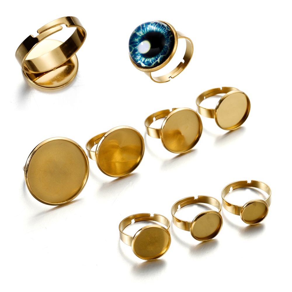 Ring Blank Adjustable - 10 Peças de Base de Anel