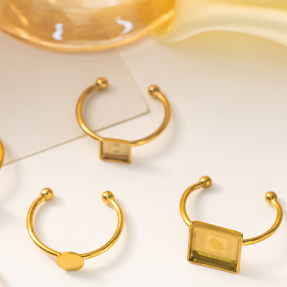 5 pçs de aço inoxidável ajustá - Ring Blank Adjustable avaliação e preço