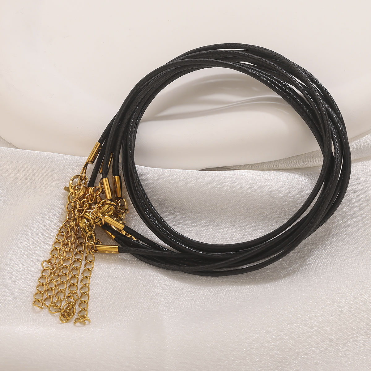 5 pçs cordão de couro colar co - Jewelry Making Wax avaliação e preço