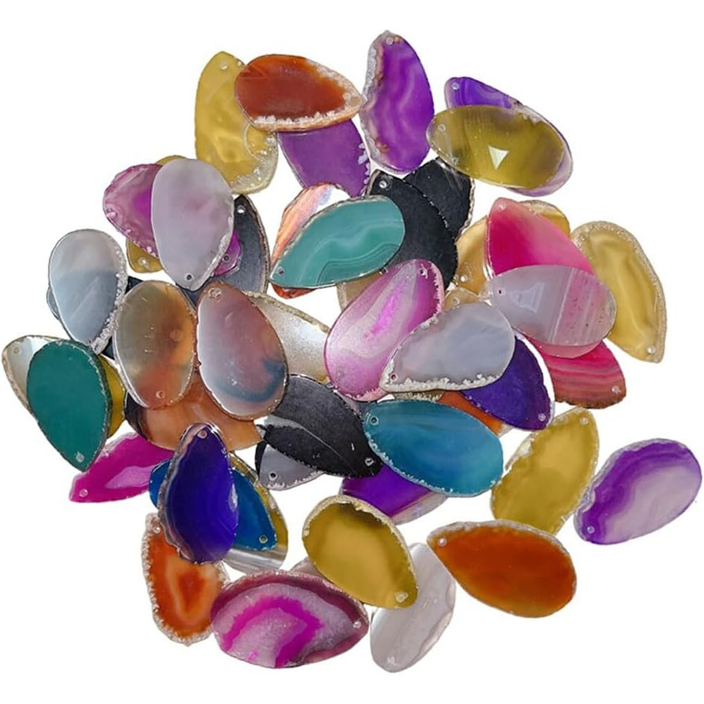 Fatias de ágata polida, geodos - Jewelry Making Table avaliação e preço