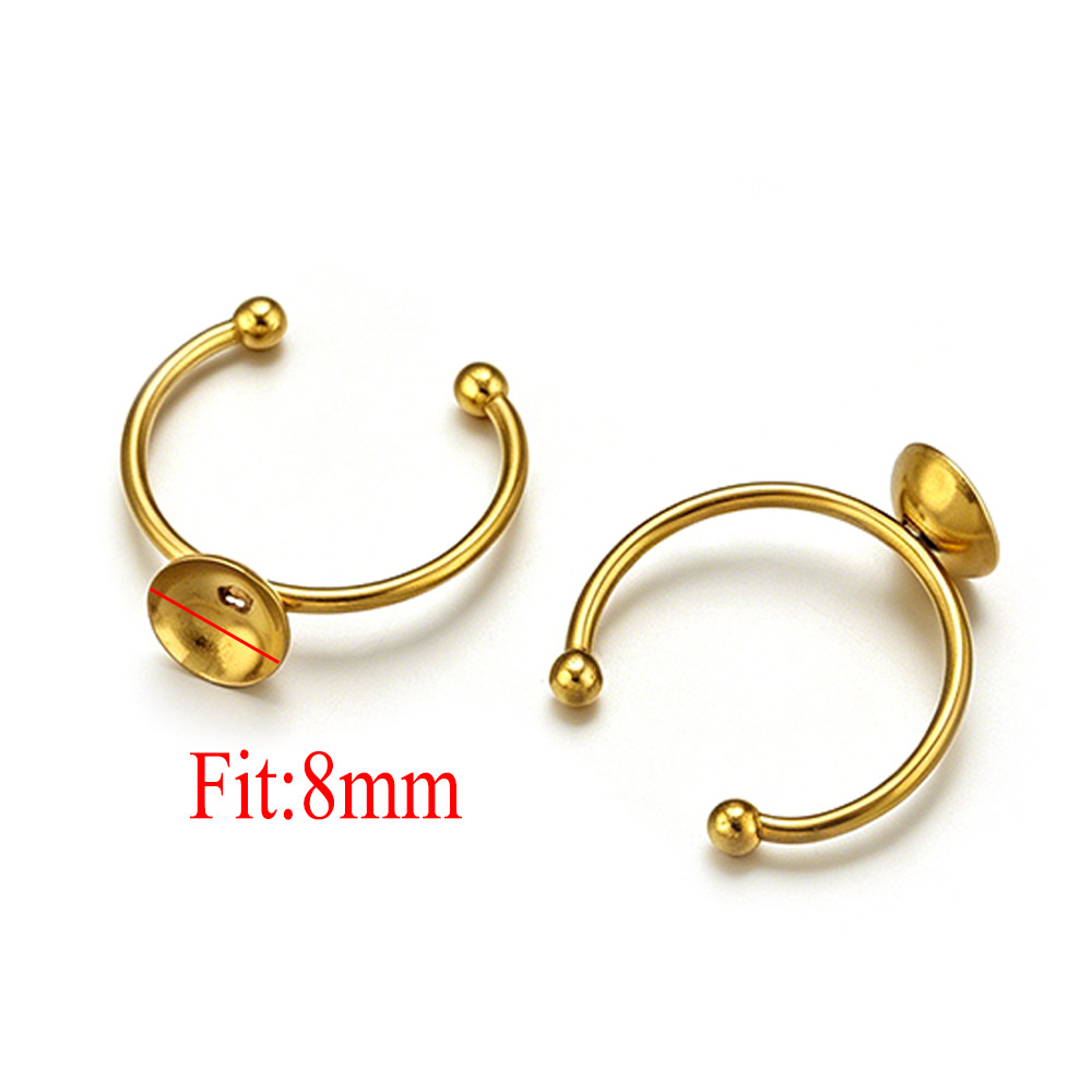10 peças de Aço Inoxidável, Ba - Ring Blank Adjustable avaliação e preço