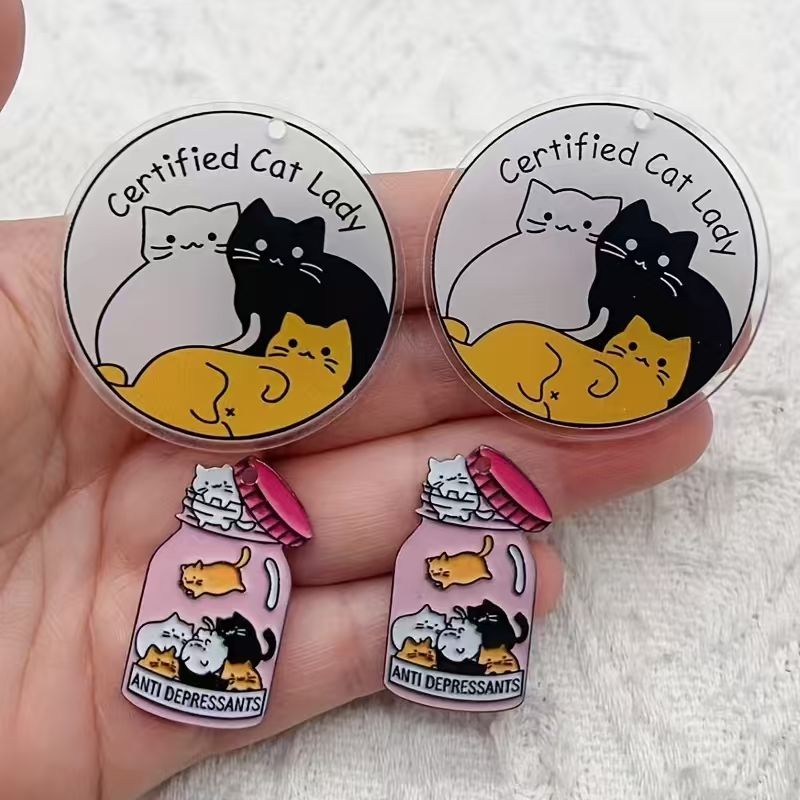 Pingente de gato fofo em acríl - Jewelry Making Necklaces avaliação e preço
