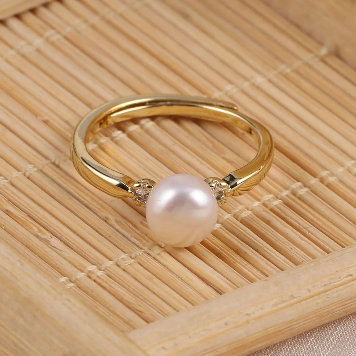 Anéis de pérolas naturais de á - Ring Blank Adjustable avaliação e preço