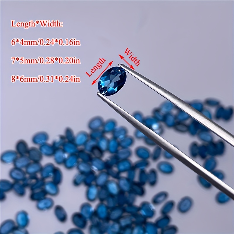 1pc natural Londres azul topáz - Jewelry Making London avaliação e preço