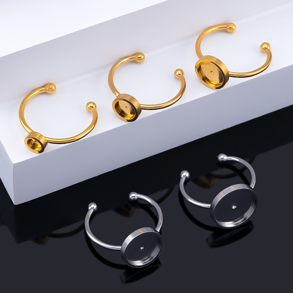 Anel de dedo aberto ajustável, - Ring Blank Adjustable avaliação e preço