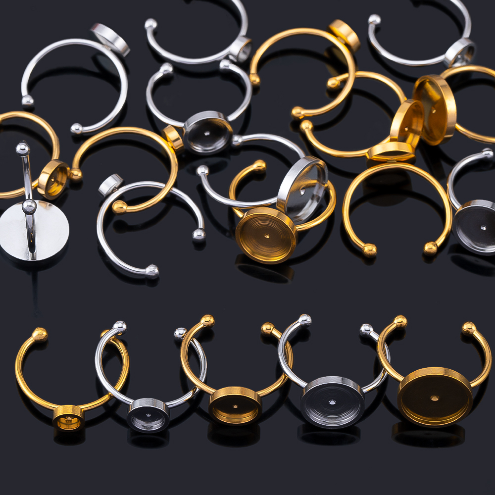 Anel de dedo aberto ajustável, - Ring Blank Adjustable avaliação e preço