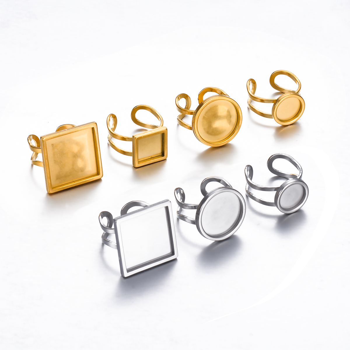 4 Peças de Aço Inoxidável: Bas - Ring Blank Adjustable avaliação e preço