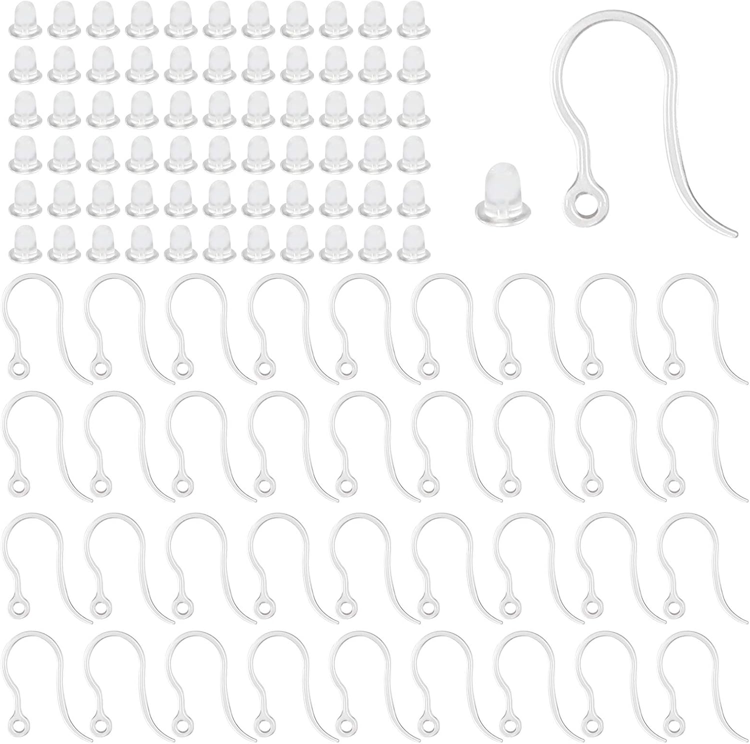 Ganchos de brinco de plástico  - Jewelry Making Pins avaliação e preço