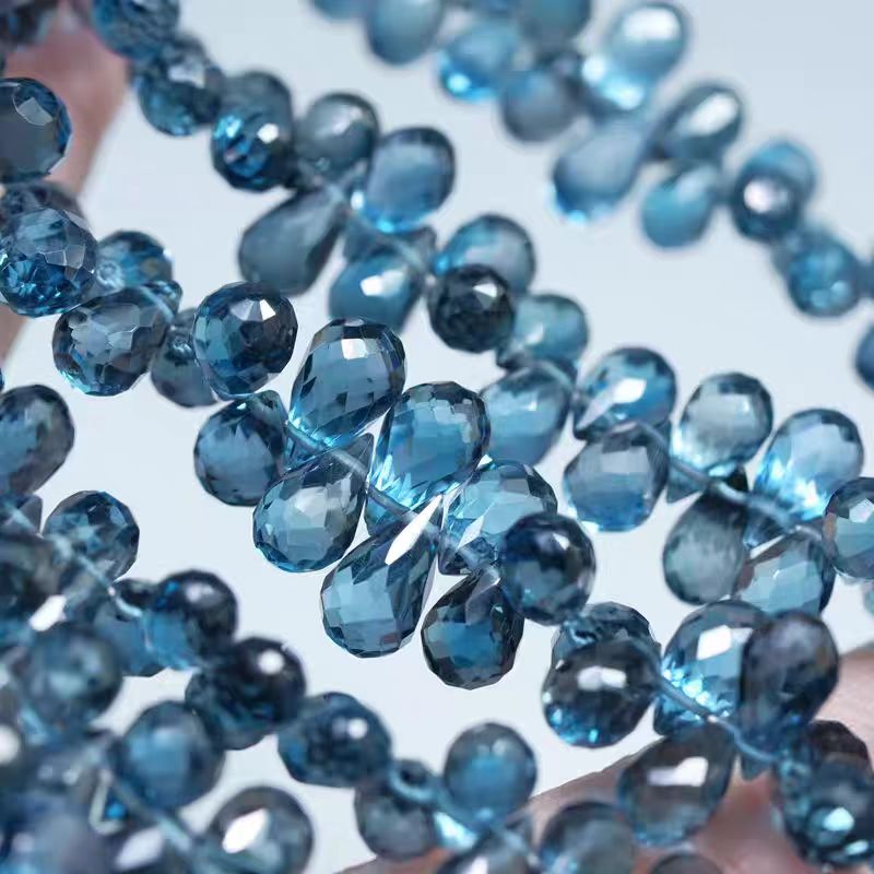 6A Londres topázio azul gota f - Jewelry Making London avaliação e preço